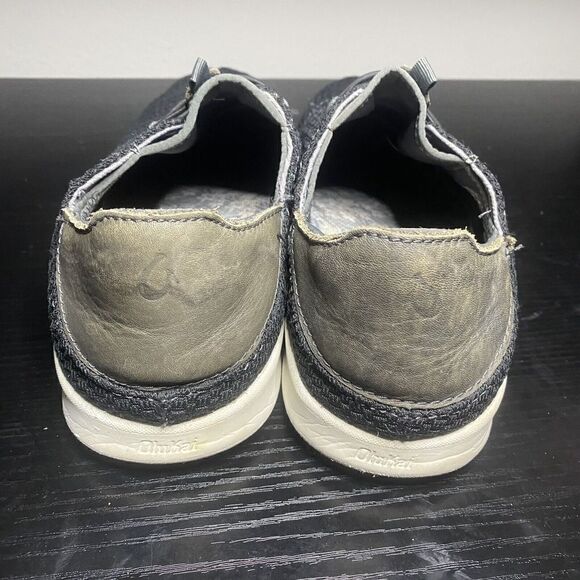 Olukai Alapa Li Shoes Mens 9.5 Gray Slip On Elastic Laces Mesh Sneakers - Picture 4 of 9